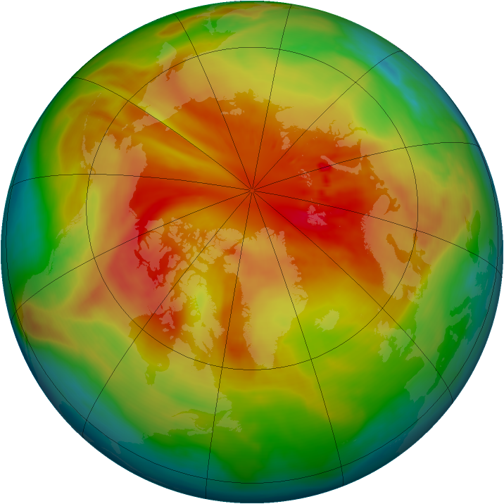 Arctic ozone map for 16 March 2008